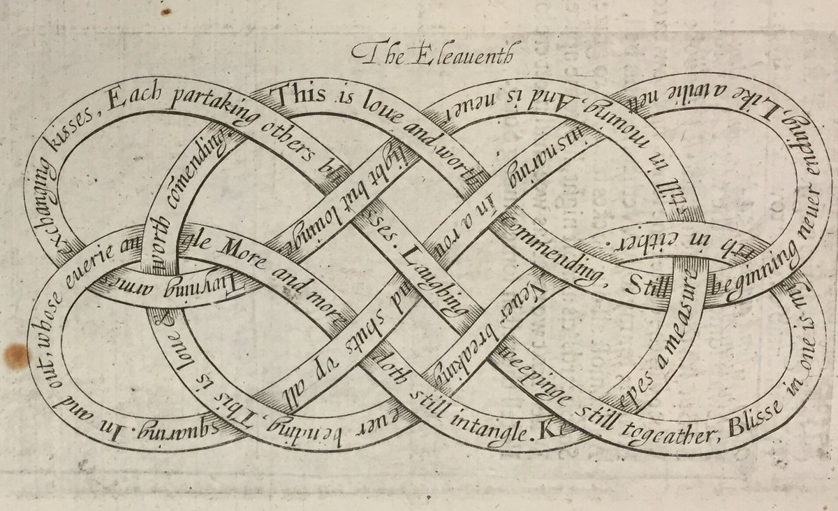 BLprintheritage's tweet photo. The earliest known “lover’s knot” in English, from ‘Britannia’s Pastorales’ (1613) by Devon poet William Browne.
G.11596
#somethingpretty
https://t.co/8640cClxHl https://t.co/P0mFPgFT3l
