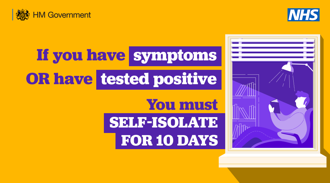 You should self-isolate for:

• 10 days if you have coronavirus symptoms OR a positive test
• 14 days if you are in the household of someone who has coronavirus OR symptoms
• 14 days if returning from a country with travel restrictions

▶️ nhs.uk/conditions/cor…