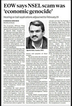 NSEL- an economic genocide as called by EOW, soon started slipping out of the memory of Indians and very conveniently the politicians involved. Hundreds of letters and tens of thousands of tweets by investors to  @PMOIndia  @FinMinIndia yielded not a single response. 16/