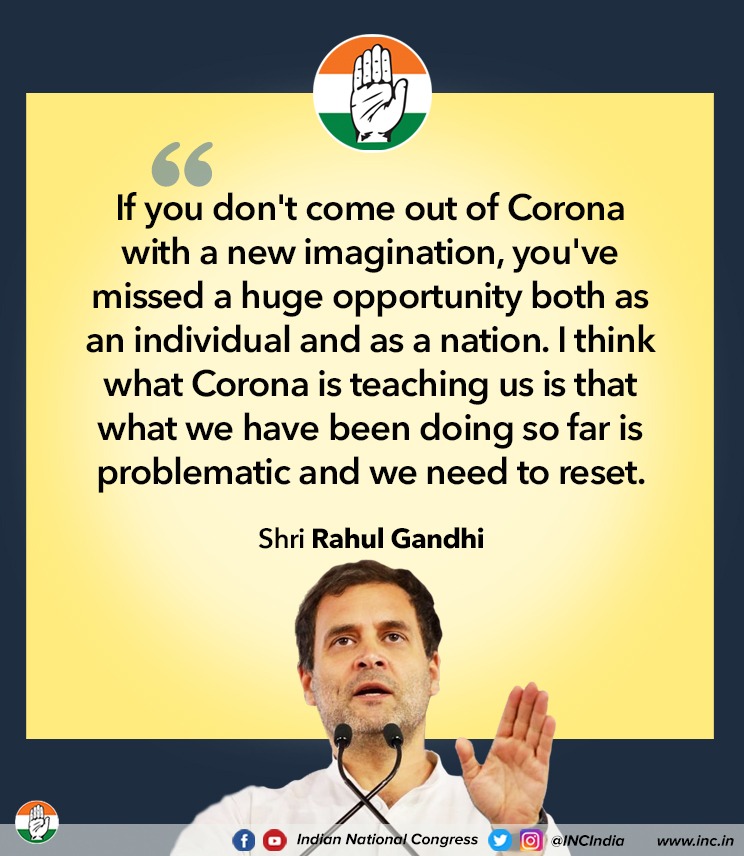 IOC_Australia's tweet photo. The game needs to be equalized for rural people and Corona gives us an opportunity to have a brand-new imagination which comes from within our communities as opposed to from outside: Shri 
Rahul Gandhi

#RebuildingRuralIndia https://t.co/Pl5hYv5Llu