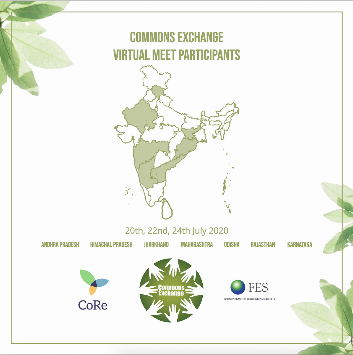 fesforcommons's tweet photo. (1/2) A big Shout Out to the 51 NGOs from across the country, who enriched the discussions and deliberations at the #CommonsExchange Virtual Meet, hosted by #CoRe and FES, between the 20th and the 24th of July, 2020. Cheers to the First Exchange in the Line of Many.
#Commons https://t.co/EMofDCthG7