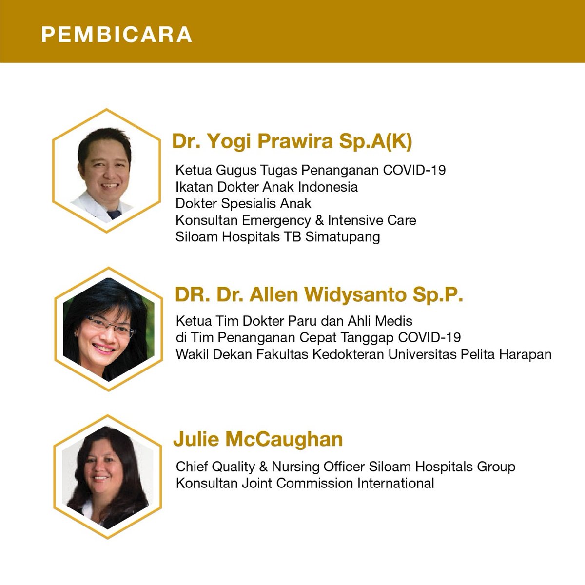 LippoPlazaMDN's tweet photo. HEALTH, HABIT AND HOPE WEBINAR
Saturday, August 1
10 - 11.30 am (GMT+7)

📱Register now at
https://t.co/kJ0oAgOjf9

SPEAKERS :
👩 DR. Dr. Allen Widysanto
👦🏻 Dr. Yogi Prawira, Sp. A (K)
👱🏻‍♀️ Caroline Riady
👩‍🦱 Julie McCaughan
🧑🏻 Aileen Hambali
👱‍♂️ Alex Tho

👥 Open for Public https://t.co/H6r0UMrPLd