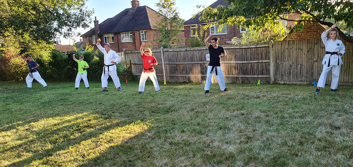 PaulSemka's tweet photo. Well done to those students who attended the 2 classes tonight outside in the garden of the scouts hut. SEMKA Wado Ryu karate starts again keeping social distancing. https://t.co/tIKnlkbh8B