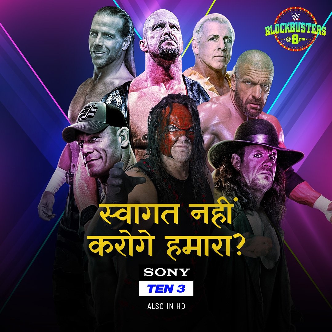 SPN_Action's tweet photo. Aa rahe hai hum, WWE ka sara Dhamakedaar action lekar, apni language me 🇮🇳💪🏽

Ab #WWE LIVE aur #BlockbustersAt8 ka saara maaza Hindi me sirf SONY TEN 3 par, 1️⃣st August se 📺

#WWEinHindi #WWEonSONY #SonyTen3 #EntertainmentPatakKe #WWEIndia #SirfSonyParDikhega #SonySports https://t.co/JSBWQOEkkM