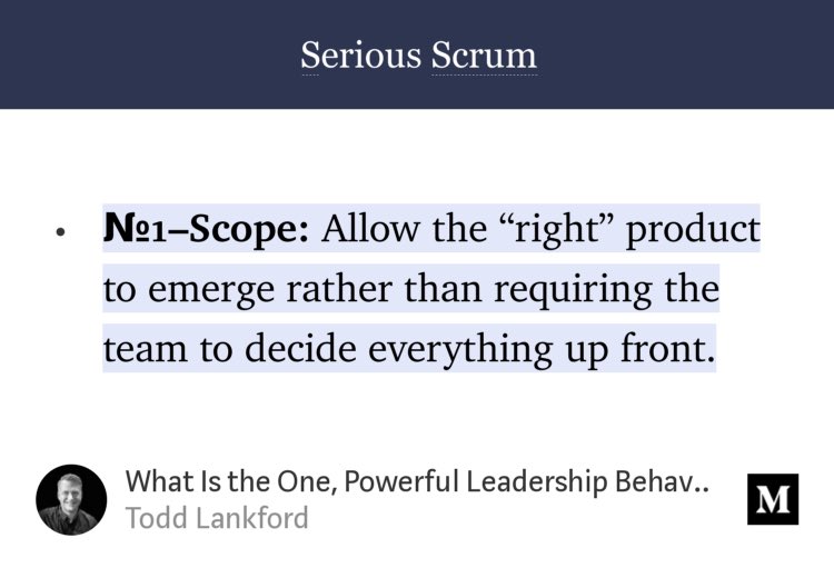 “What Is the One, Powerful Leadership Behavior Innovative Teams Need?” by <a href="/ktlankford/">Todd Lankford</a>
link.medium.com/qdCV7miZy8