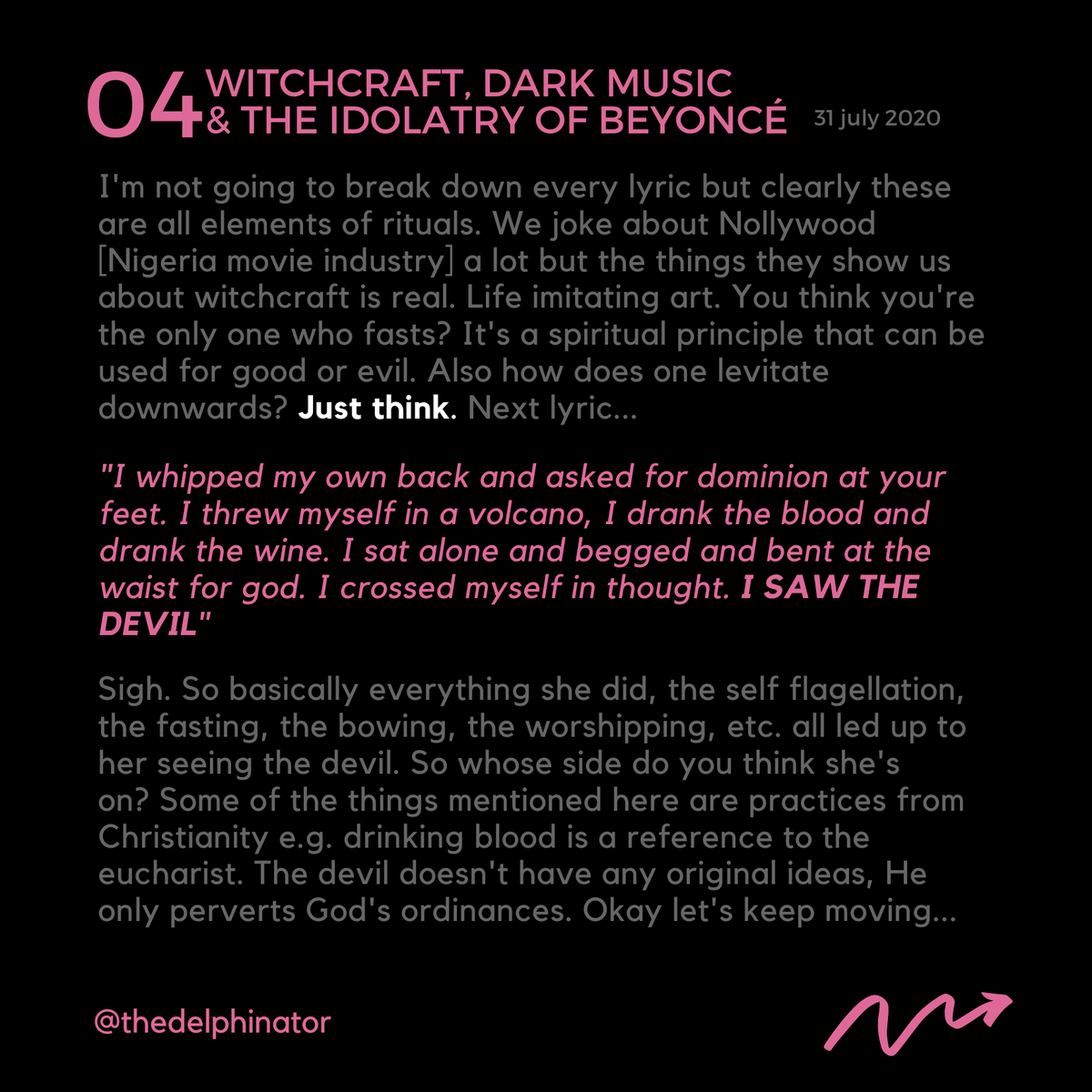 4.WITCHCRAFT, DARK MUSIC AND THE IDOLATRY OF BEYONCÉ. #JesusIsKing #BlackIsKing   #Beyonce