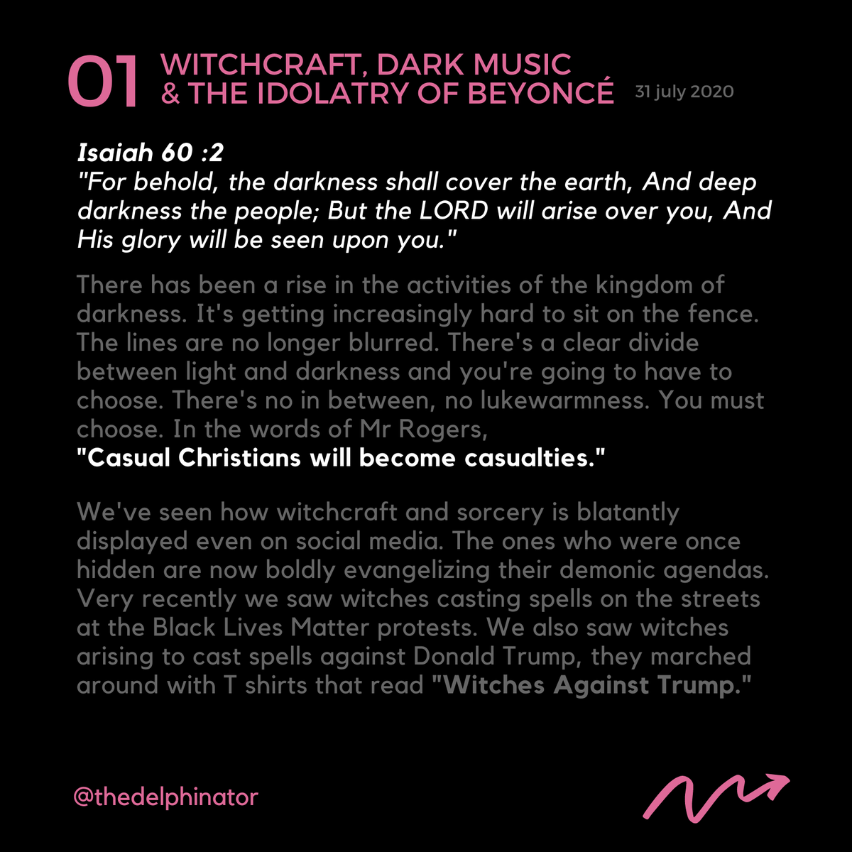 1.WITCHCRAFT, DARK MUSIC AND THE IDOLATRY OF BEYONCÉ. #JesusIsKing #BlackIsKing   #Beyonce