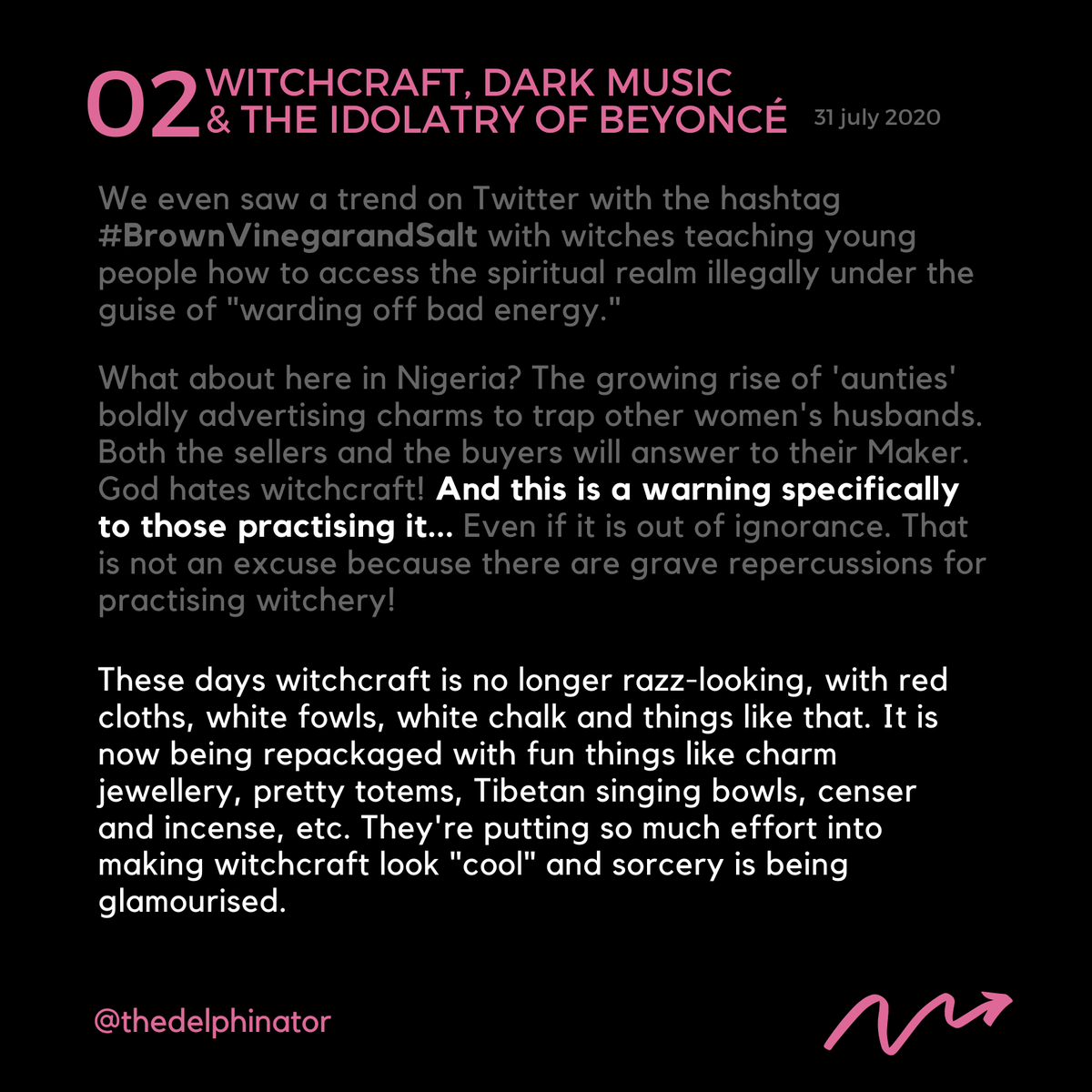 2.WITCHCRAFT, DARK MUSIC AND THE IDOLATRY OF BEYONCÉ. #JesusIsKing #BlackIsKing   #Beyonce