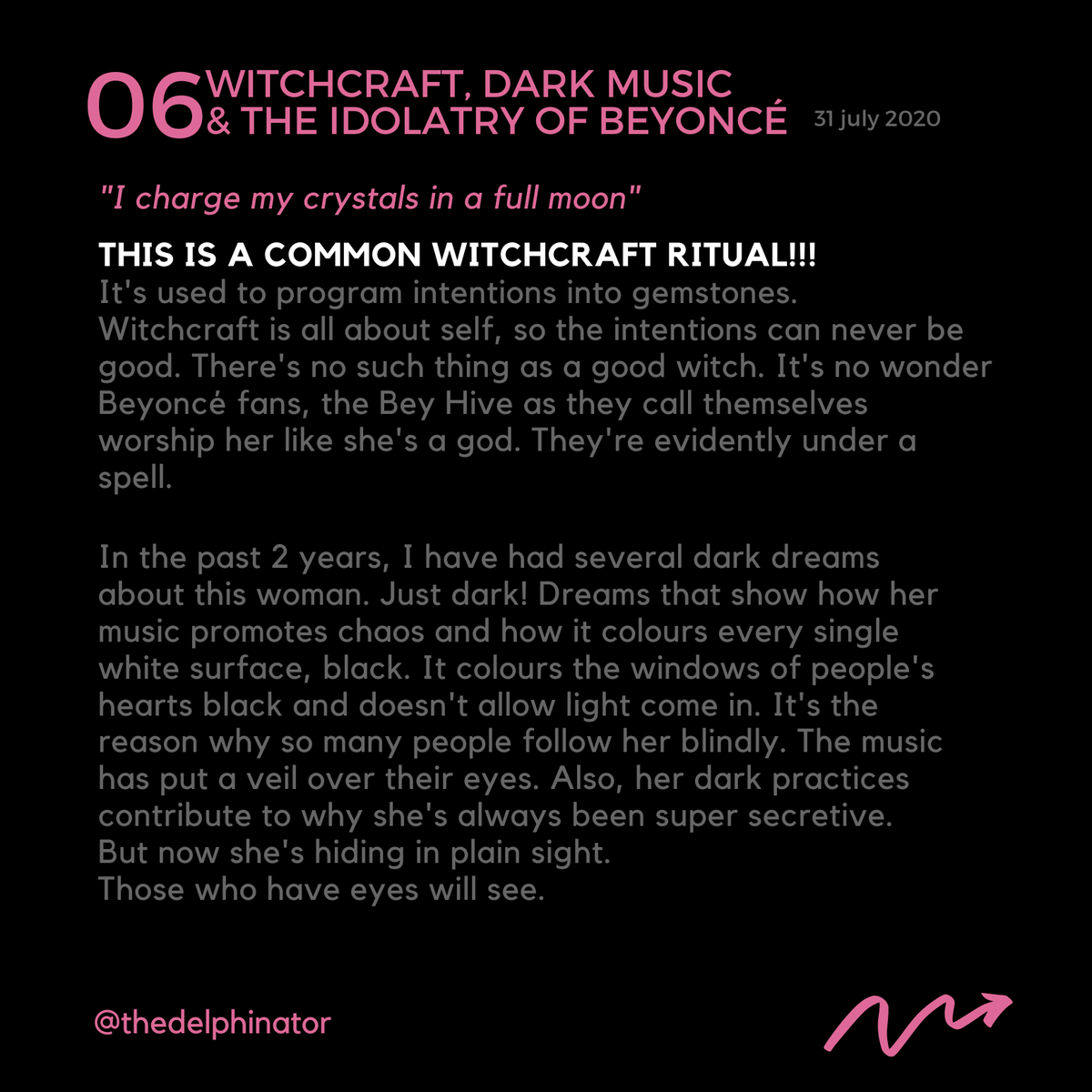 6.WITCHCRAFT, DARK MUSIC AND THE IDOLATRY OF BEYONCÉ. #JesusIsKing #BlackIsKing   #Beyonce