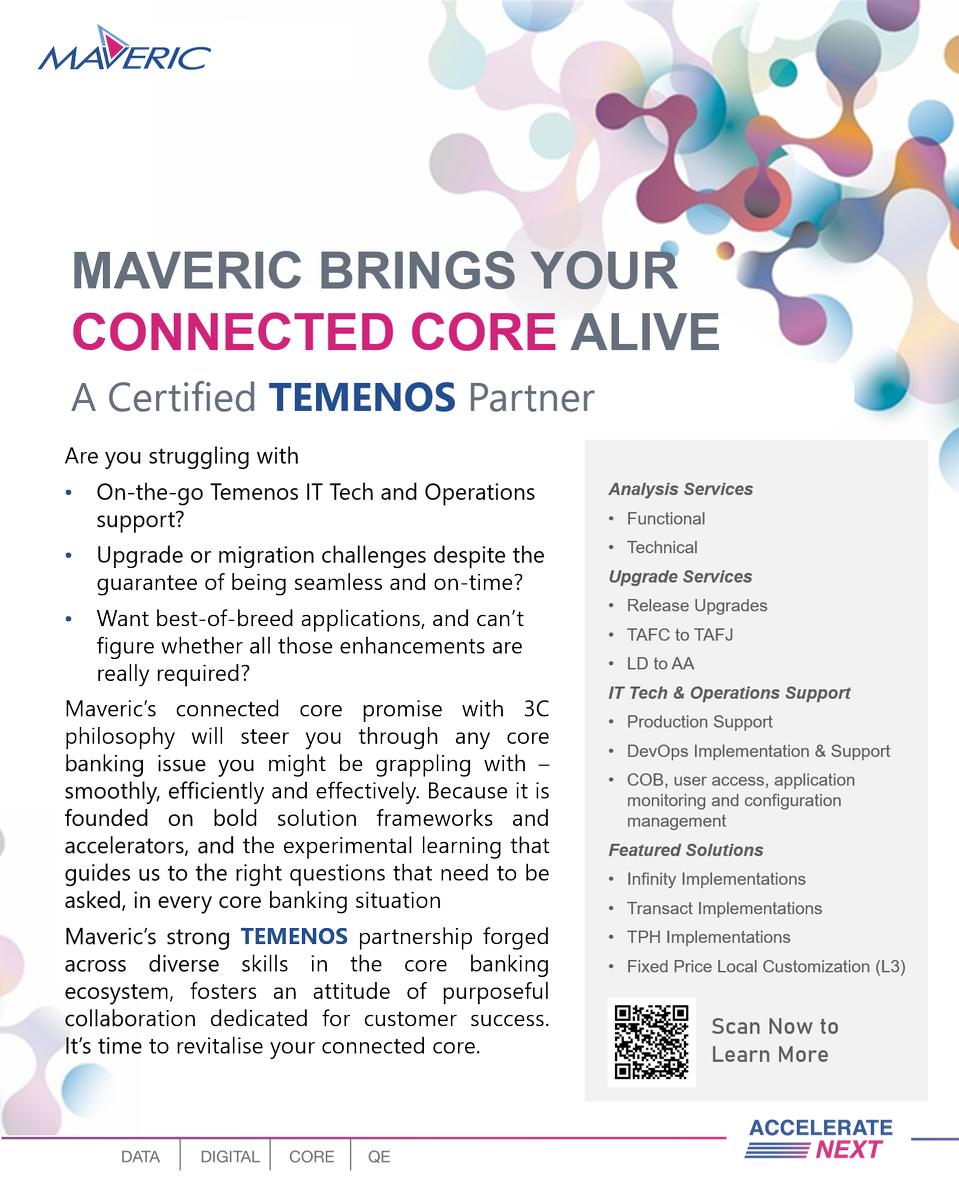 mavericsystems's tweet photo. As a certified #Temenos partner, Maveric brings your #ConnectedCore alive to #AccelerateNext. Learn more https://t.co/0k5OuPFKMW https://t.co/sGvpCwMQbe