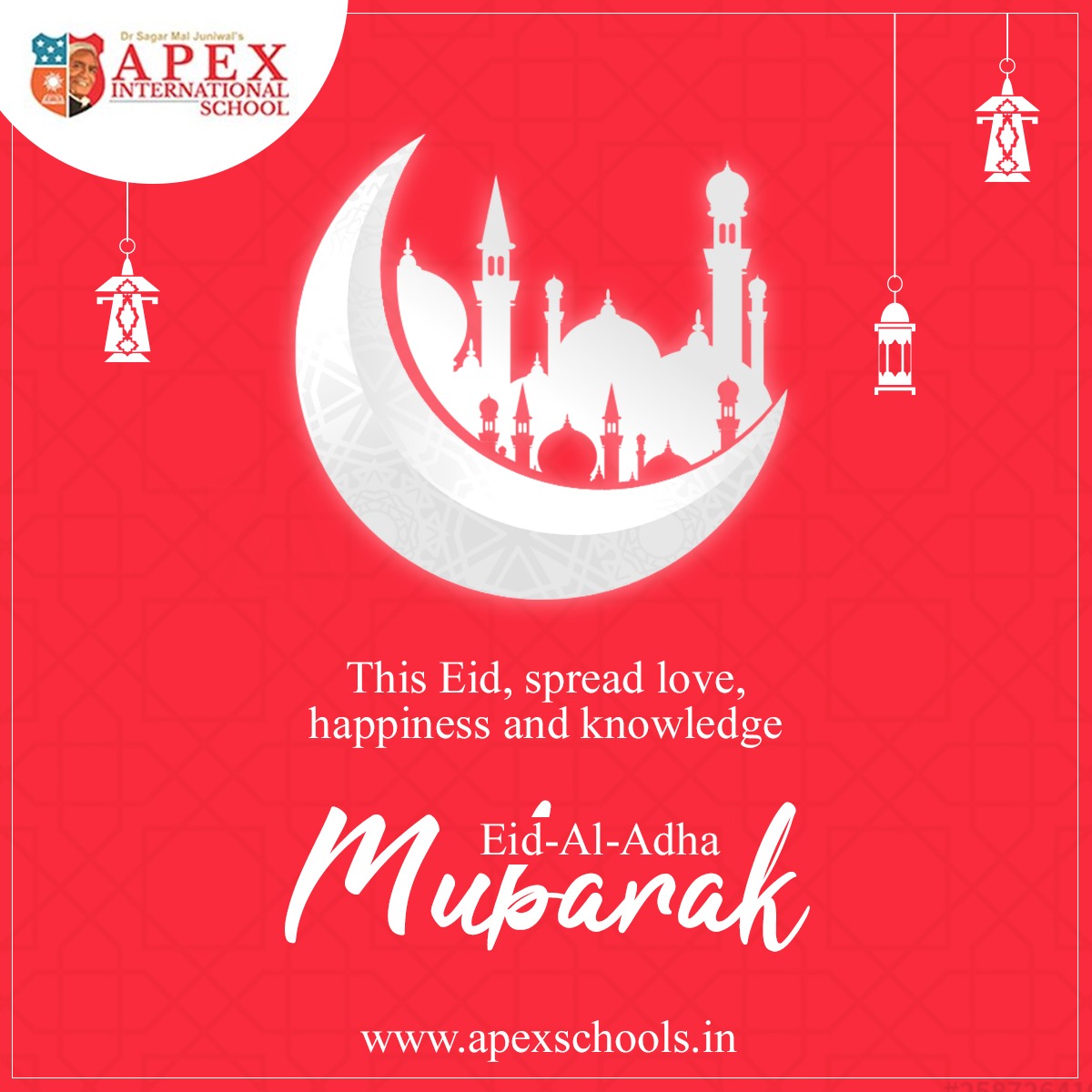 apexINTschool's tweet photo. This Eid, be thankful for the gift of Education. It's precious! 

#ApexInternationalSchool wishes you a very #HappyEidAlAdha

#Eid #EidMubarak #EidAlAdha #Bakrid #Eid2020 #EidWishes https://t.co/pJadSxDWME