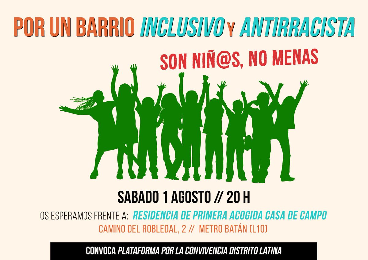 HtzConvive's tweet photo. "Sabemos que su realidad es dura, que cuando se les llama MENAS el objetivo es invisibilizar una realidad más compleja. Queremos que se sepa que los vecinos y vecinas mostramos apoyo hacia este grupo, que no deja de estar formado por niños y niñas. No están solas." https://t.co/4dOnZvuVPW