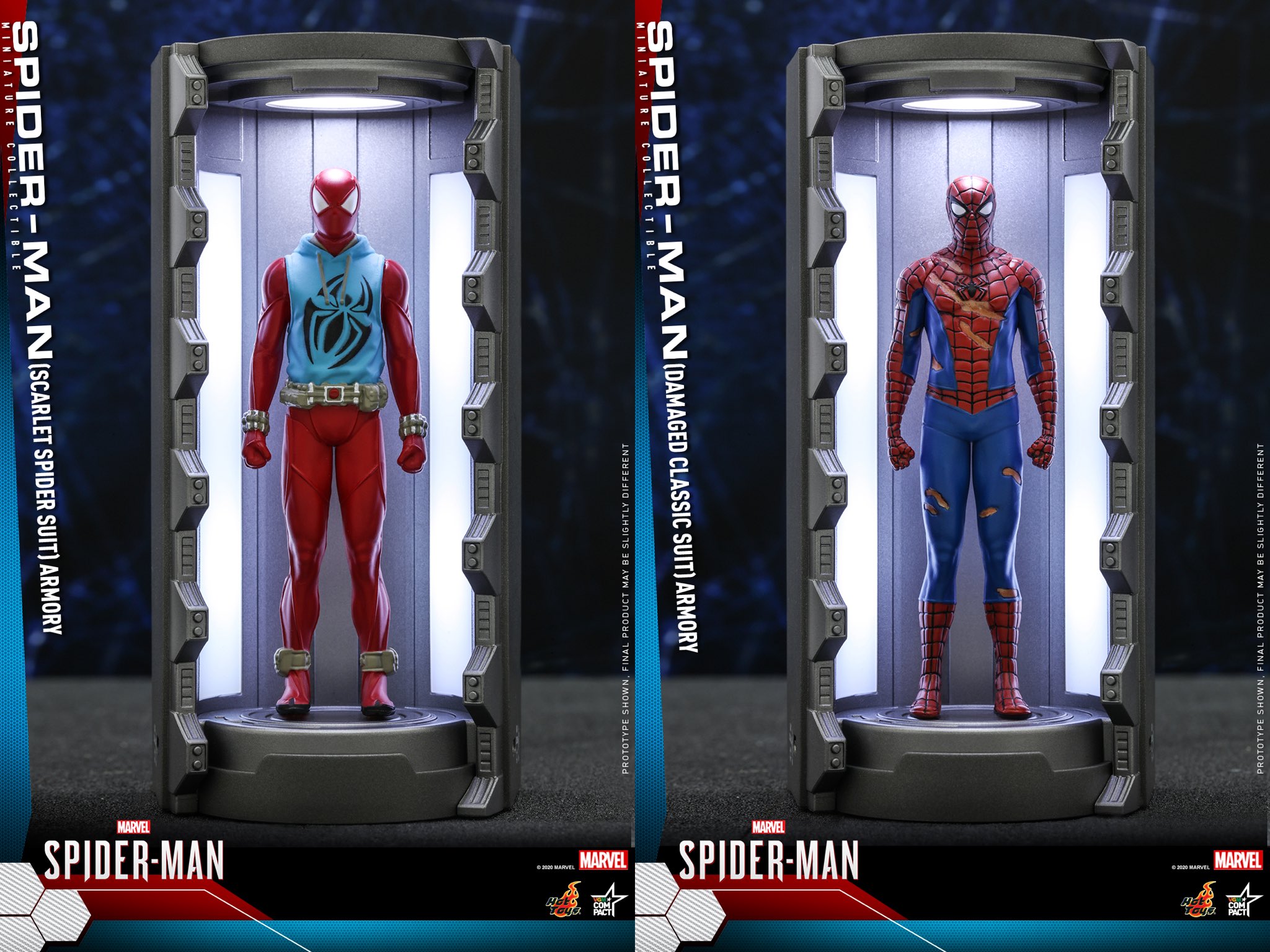 hottoys compact スパイダーマン格納庫 7個セット hottoys compact スパイダーマン格納庫 7個セット hottoys