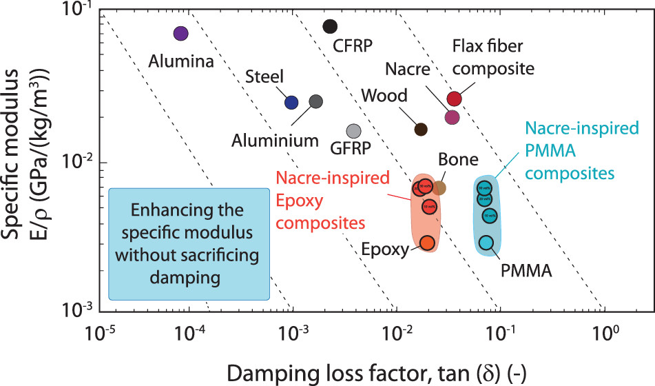 <a href="/WWoigk/">Wilhelm Woigk</a> 's new analysis shows that translating biological design principles into synthetic materials offer different “golden” ratios for stiffness-damping microstructure design.
<a href="/AETUDelft/">TU Delft | Aerospace Engineering</a> <a href="/Complex_Mat/">Complex Materials ETHZ</a> <a href="/studart_andre/">André R Studart</a>  <a href="/ACSPublications/">ACS Publications</a>