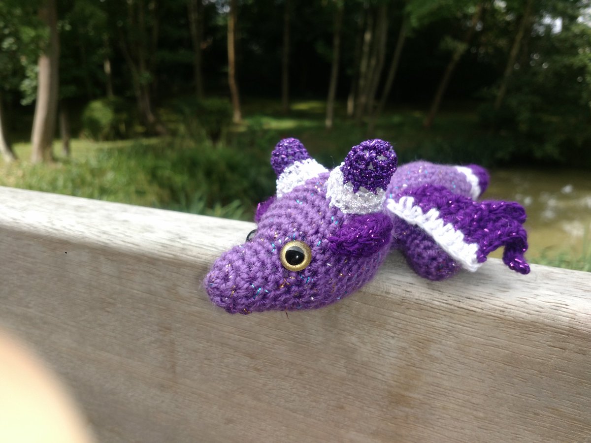 Cabriole's tweet photo. @AssistanceZiggy Someone asked me to make them a dragon in multiple purples with a touch of white. So I did. https://t.co/H6miqgKOUM