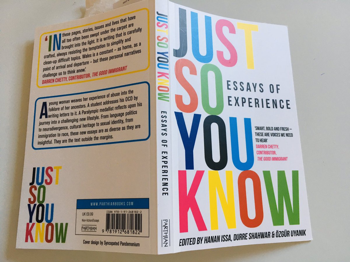 Thanks to @parthianbooks elegant &amp; insightful launch I stayed up half the night reading #JustSoYouKnow - essays of experience by brilliant new writers - highly reccomended! Thanks to @Hananiscreative <a href="/Durre_Shahwar/">Durre Shahwar</a> <a href="/Ozgur_Uyanik/">Özgür UYANIK</a> <a href="/rapclassroom/">Darren Chetty</a> &amp; <a href="/kathryn_tann/">Kathryn Tann</a> for making me think x