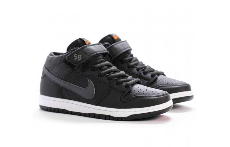 nike sb dunk mid orange label white
