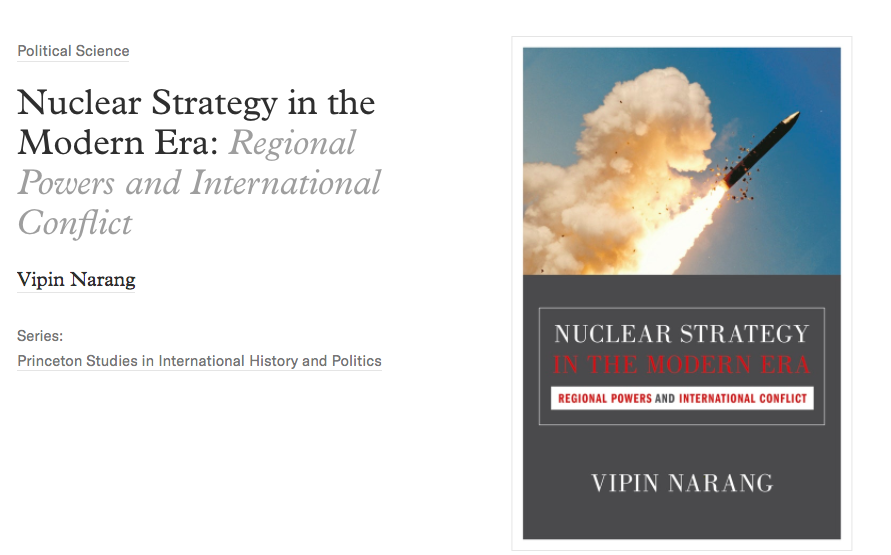 One of my conclusions from Vipin Narang's book (specifically the empirical part of the book) is that India generally errs on the side of caution in military confrontations. The 2nd screenshot is from an old article of mine ( https://www.livemint.com/Opinion/O0WpUHq56yKton30K7MgrN/Deterring-the-next-2611.html)
