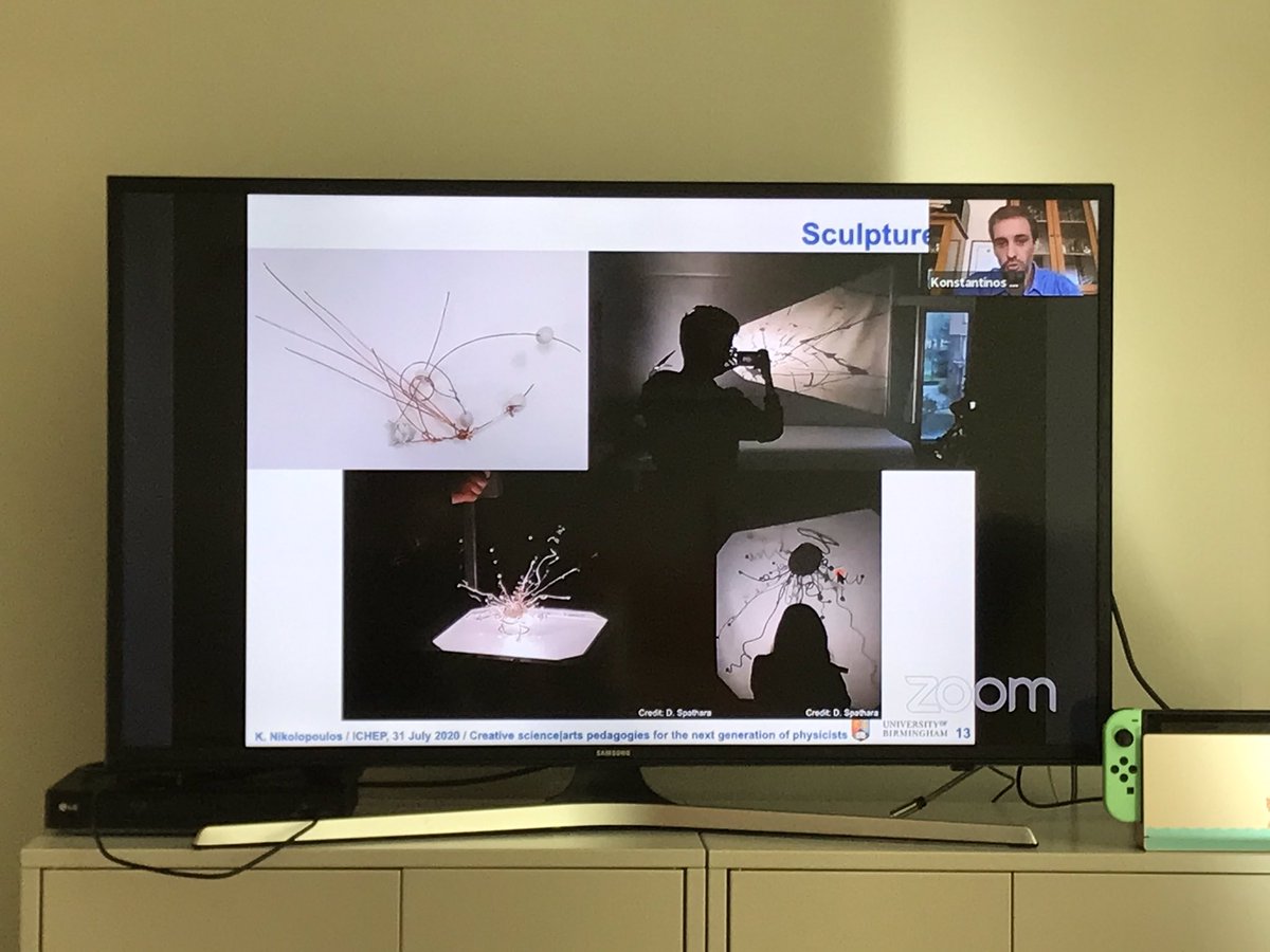 Really cool concept of having a 3D figure and look at its shadow (2D) as parallel to the way we actually look at collisions  #ICHEP2020