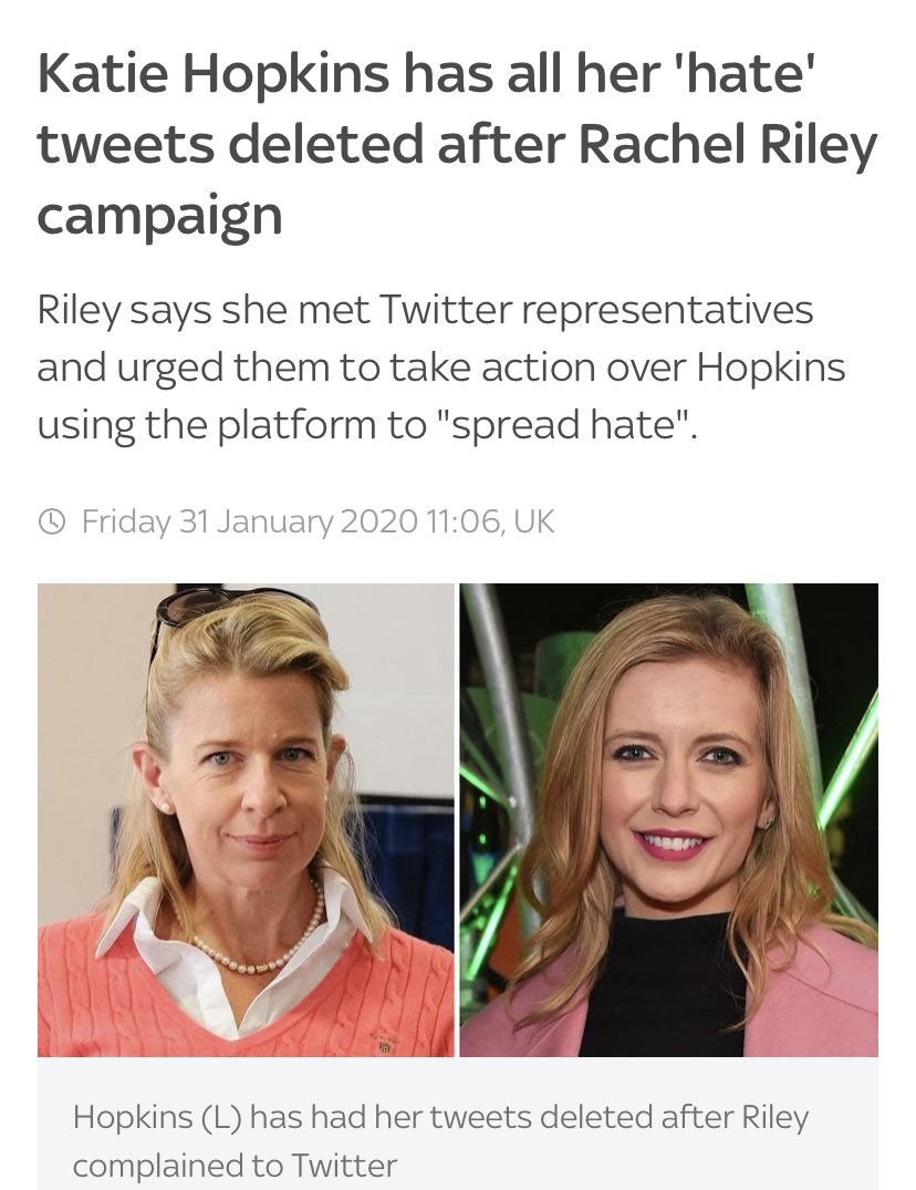 4) What about all the other racists, they cry? We haven’t been sitting on our hands ignoring them.  @RachelRileyRR is to thank for Katie Hopkins losing her Twitter account. Today, thanks to the campaign, David Duke has gone.