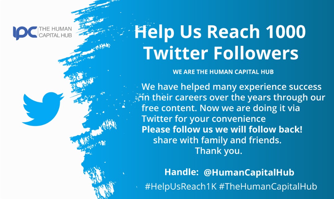 BestEmployerZim's tweet photo. We are The Human Capital Hub. We share knowledge about HR practices from experts all around the world. Join us and help us reach 1,000 followers on Twitter today! https://t.co/t3uoNXUcGV https://t.co/wfmrqS8ltt