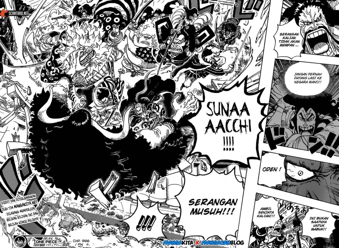ngrh_19's tweet image. Emosional sekali chapter ini, bener² open war nine akazaya. Terbaeee 😭👍🏻

#onepiece986