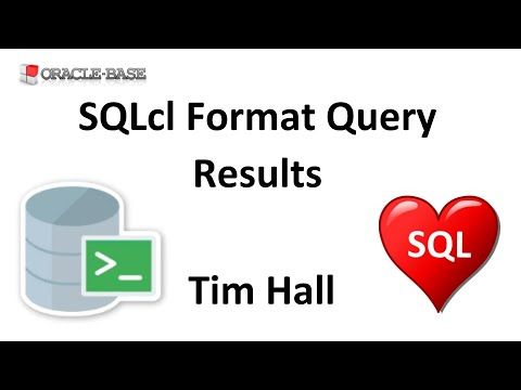 reisquarteu's tweet image. #Oracle #SQLcl : Format Query Results. youtu.be/cRBKaShEorc #tutorial