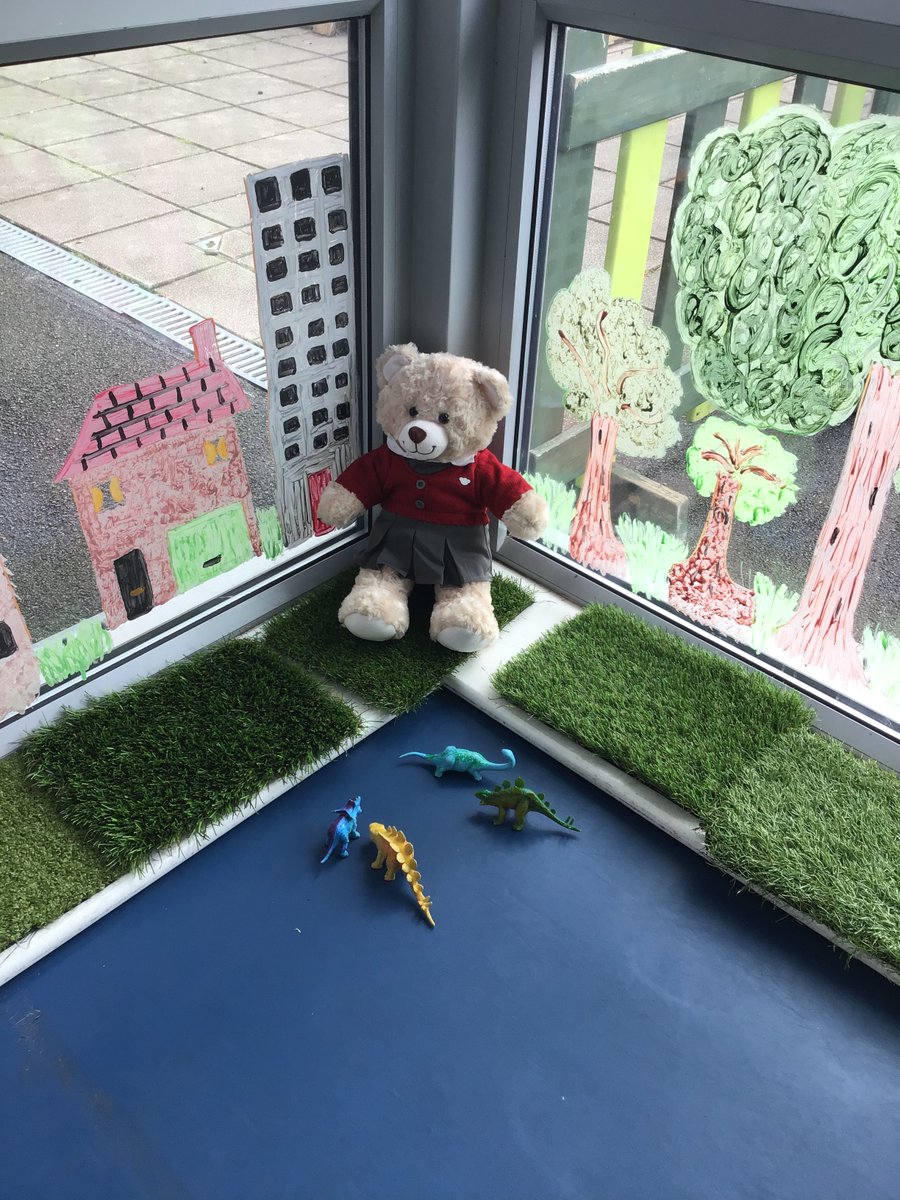 spscheyfs's tweet photo. Brenda enjoyed playing with the dinosaurs in our small world area. Her favourite dinosaur is a pterodactyl. Lots of you said you liked dinosaurs when you came to visit so Brenda is looking forward to playing with them with you. https://t.co/3bPgtPjxA6