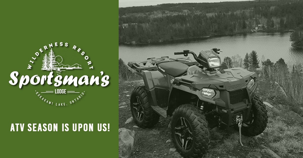 NeOntario's tweet photo. Explore the outdoors on your own terms, Sportsman's Lodge Kukagami Lake is an ATV paradise. Fall is the perfect time so don't miss out! #DreamON #atvontario #whataride #recreationnation #neontario #sportsmanslodge https://t.co/PSll7QV0TW