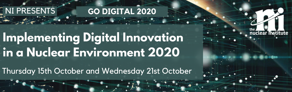 NuclearInst's tweet photo. The NI presents - GO DIGITAL 2020 Digital conference!
15 & 21 October 2020
We are delighted to confirm Chairs - Gwen Parry-Jones, CEO - Magnox Ltd and Dr Rebecca Weston - COO - Sellafield Ltd
#nuclear #GoDigital2020 https://t.co/5JR0dNahBM