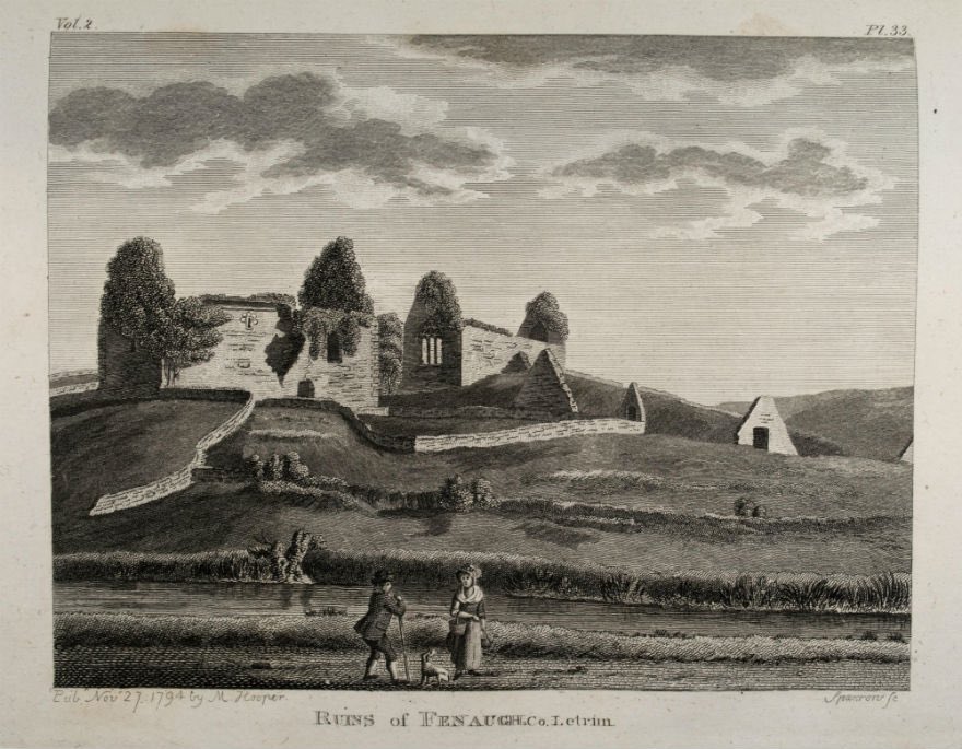 The Annals were in the hands of the Ó Duibhgeannáin family, north Connacht, up to the 1720s. The O’Duigenan family of historians were associated with two main locations in the later medieval period – Kilronan, Co. Roscommon & Castle Fore near the renowned monastic site of Fenagh
