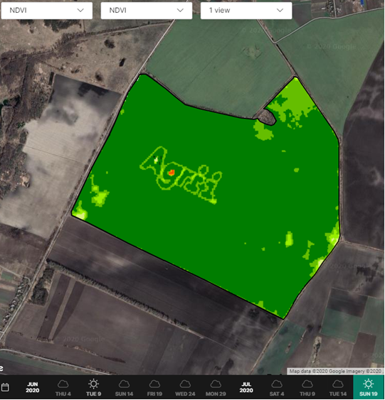 OriginDigitalAg's tweet photo. Contour's #satellite imagery picked up an #Agrii sign in a field in Ukraine. The 500m x 175m logo was created using #variablerate seed drilling in a field of maize #innovation #digital @AgriiUK @AgPrecision @precisionagnow @RhizaDigital @agri_epi @AgriChatUK @clubhectare2211 https://t.co/c7BKCQfeyU