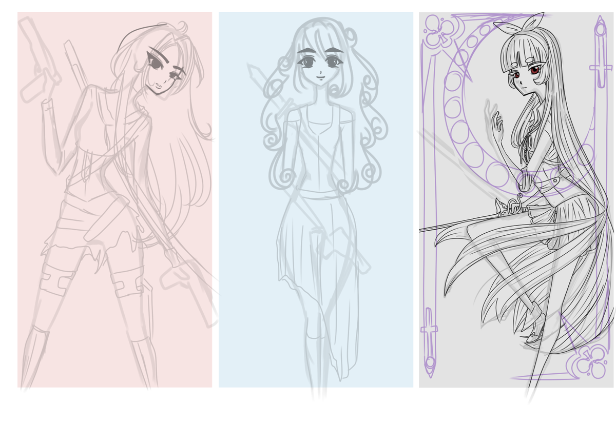 FoxnBones's tweet photo. Drawings I'll probably most likely never complete. c: Clamp styled OCs, Big ol' OC group, Monster World Doodle, and more roleplay shenanigans. Featuring @x_AshesandGhost and @leahmonsterr #ArtistOnTwitter #artists #artistsoftwitter https://t.co/jWm3Iirwtd