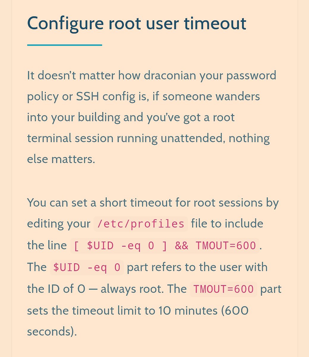 linuxtipss's tweet image. Configure #Linux servers Root user&apos;s timeout

#linuxsecurity #linuxtips #security #serversecurity #SecurityTips #linuxserver #root #cloudserver #servertips #webserver #appserver #aws #ec2