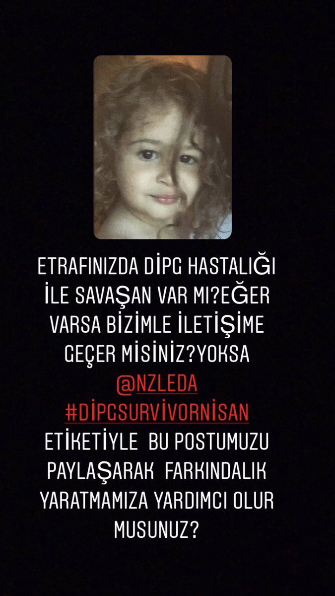 baranetyemez's tweet photo. #dipg #dipgsurvivornisan DIPG, tedavisi en zor tümör olarak bilinir, çünkü cerrahi olarak kesilemeyen beynin bir bölümünde kanser hücreleri ile normal beyin hücreleri bir arada yer almaktadır. Bu türde en çok 5-9 yaş arası çocuklarda tanı konulmaktadır.Farkındalık için paylaşın🙏 https://t.co/OxqAiEaBRp