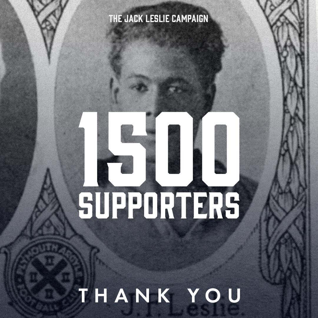 End of 1st month of our campaign, and over 1500 people have contributed to the Crowdfunder! Thank you!  Today 31/07 we’re asking people to tweet a short message saying why you sort the campaign- or even a short video message.Lets get this statue built! https://www.crowdfunder.co.uk/jack-leslie-campaign