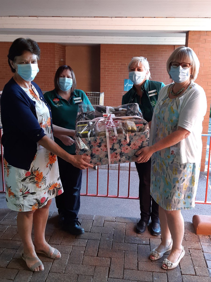 Jo and Mel from Morrisons,  Leominster, delivering a fabulous thank you hamper for the staff at Leominster Community Hospital <a href="/WyeValleyNHS/">Wye Valley NHS Trust</a> <a href="/Morrisons/">Morrisons</a> #nhsworkers