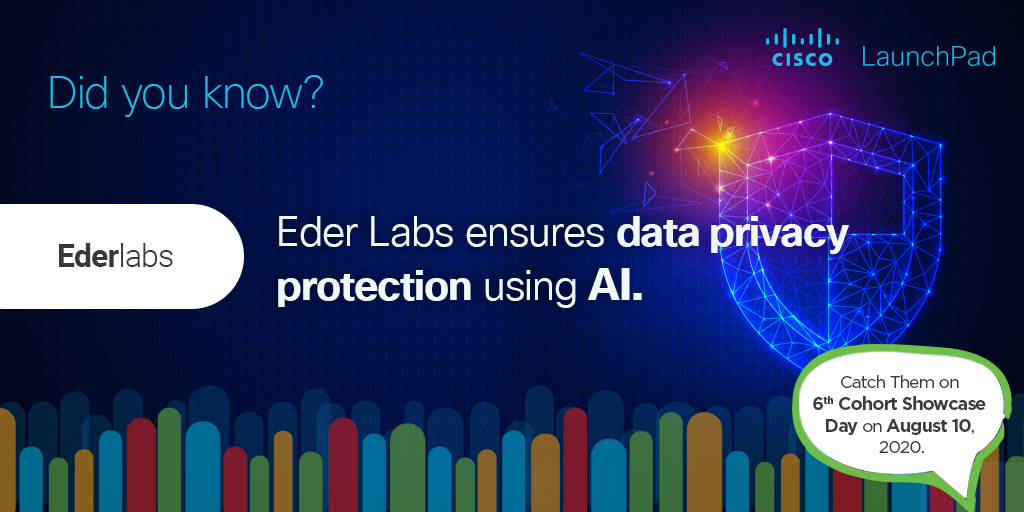 CiscoStartups's tweet photo. @Eder_AI enables #enterprise AI adoption with security &amp; privacy built in. Catch them @Cisco LaunchPad Cohort 6 Showcase Day this August 10, 2020. Register here: https://t.co/gy0OosnWF3 @TiEBangalore @Zinnov #ArtificialIntelligence #ecosystem @startupindia https://t.co/RDSPfkE7CY