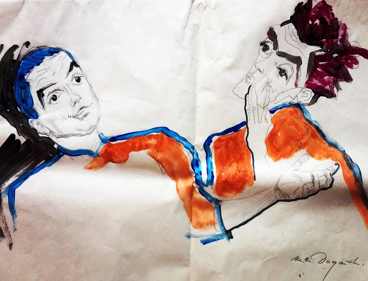 MMDogarth's tweet photo. Twins - Falco and Egon #falco #egonschiele #schiele #hanshoelzel #hanshölzel #portrait #illustration #draw #sketches #painting #drawings #illustrator #pencil #artsy #design #creative #pencildrawing #pen #arte #drawing #artoftheday #art #artwork #mmdogarth 🎨 https://t.co/h2oDUhUMpd