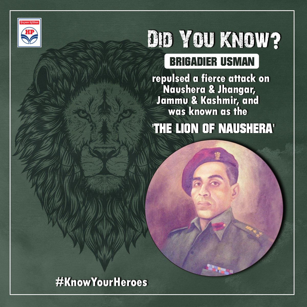 Brigadier Usman joined the Indian army in 1934. Due to this man of steel, the Pakistani troops suffered heavy casualties during the Battle of Naushera. He was also fierce soldier &amp; a compassionate man who donated a large part of his salary to support children in need.