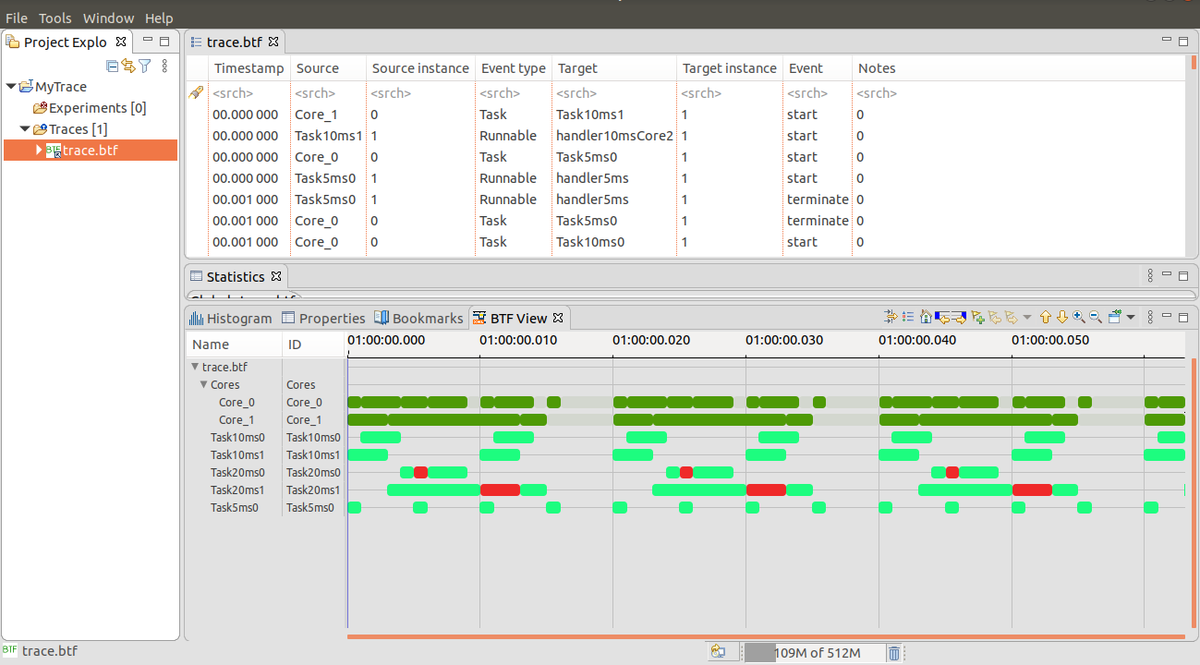 anand2901's tweet photo. @GSoC @PanoramaEng
I have implemented the Best Trace Format(BTF) on Adapteva Parallella. Here is the trace result on #tracecompass showing the tasks running on Epiphany cores #Eclipse #APP4MC.
It enables timing analysis of the tasks running on heterogeneous platform. #GSoC2020 https://t.co/7b6hIwEk56