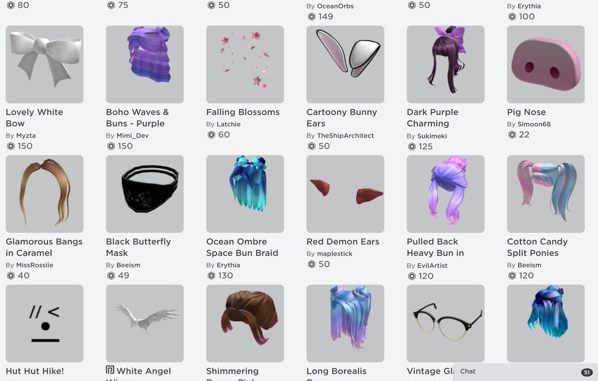 Piper On Twitter Just Refreshed The Page Now This Is A Little More Accurate Not Quite There Yet But They Got The Thing With The Purple Hair Right Roblox Is Over Hearing - bunny ear hair roblox