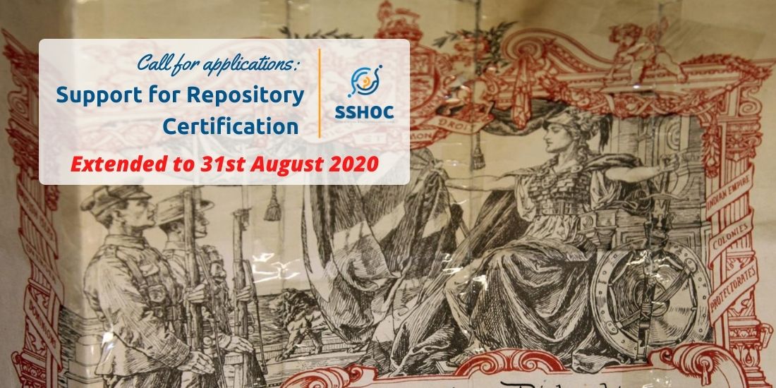 SSHOpenCloud's tweet photo. The application deadline for the #SSHOC call to #SSH #datarepositories looking to achieve @CoreTrustSeal
certification has been extended to 31 August 2020!
All details and application form at https://t.co/HfHml4P2ZV https://t.co/wz8LBiQOw5