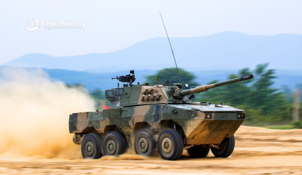 The Red team is formed by a medium CA-BDE from the 83rd GA. It is equipped with the ZBL-09 wheeled vehicles only, including the ZBL-09 IFV and ZTL-11 assault gun on the left and right respectively. Part of the Cntrl command and classed as an elite unit defending Beijing.