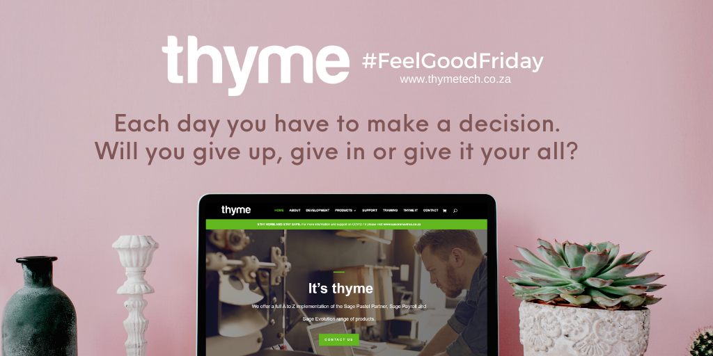 thymetech's tweet photo. Our future success is determined by daily choices. What choices will you make today? #FeelGoodFriday https://t.co/s1eMoVBkN7