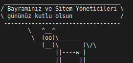 aliorhun's tweet photo. Kurban Bayramınız ve Temmuz ayının son Cuma'sına denk gelen Sistem Yöneticileri gününüz kutlu olsun. Nice sağlıklı ve mutlu yıllara. #sysadm #KurbanBayramı https://t.co/I78DMY6Exz