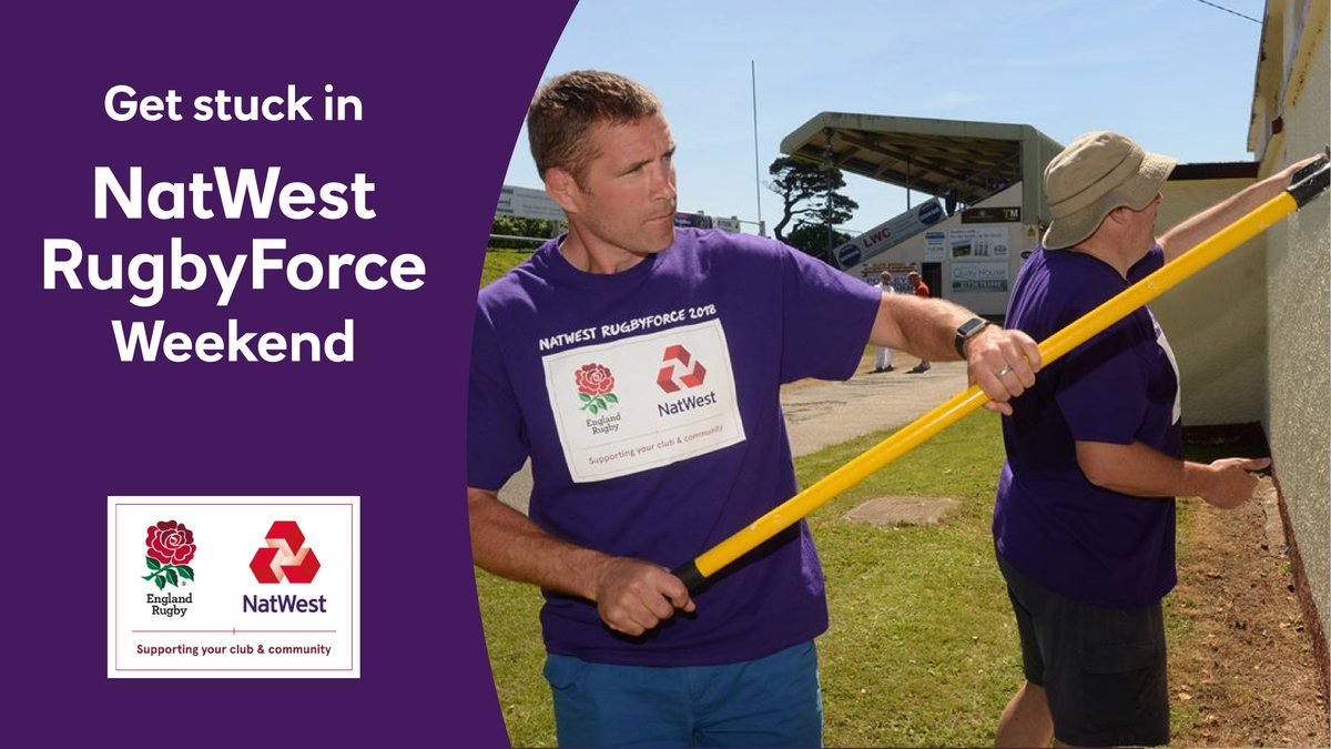NatWest RugbyForce is returning on 5 &amp; 6 September. If you haven’t already registered, your club could be eligible for a grant of up to £500 - register here: bit.ly/3hQGGRZ. If your club is already registered, we’ll have been in contact with details of your grant.