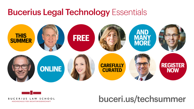 BMKarriere's tweet photo. Noch bis zum 6. August 2020 läuft das kostenfreie Online Programm "#Bucerius #LegalTechnology Essentials", mit Unterstützung durch Baker McKenzie, Infos & Anmeldung unter https://t.co/oYii9cFpQC
@bucerius_law #LegalTech https://t.co/54vBwJsWoY