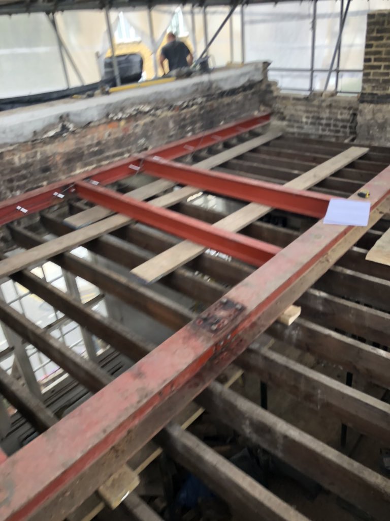 Our team is completing installation of #steelbeams at our #loftextension #roofstructure #refurbishment project in #Bethnalgreen #eastlondon #northlondon #essex #loughton #walthamstow #stokenewington #buildingservices