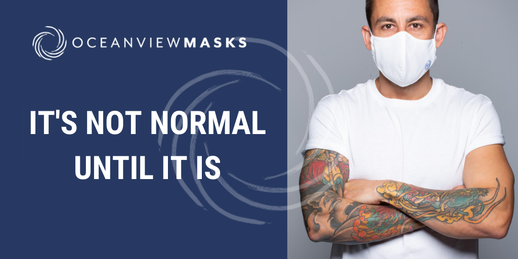 oceanviewmasks's tweet photo. It’s not normal until it is. 
Wearing a mask in public isn’t normal, but if we want to look at protection and the journey to becoming normal it’s worth having a look back on condoms before they became accepted as ‘normal’. 
#NewNormal #NewNormal2020 #facemasks #COVID19 https://t.co/sjB9U7CetU